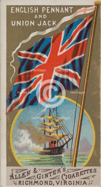 Royal Standard, Great Britain, from Flags of All Nations, Series 1 (N9) for Allen & Ginter..., 1887. Creator: Allen & Ginter.