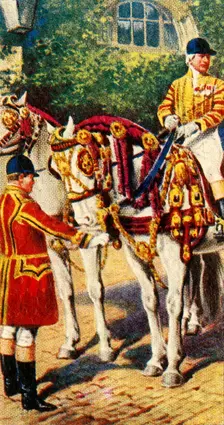 Royal Postilion and Walking Attendant 1937. Creator: Unknown
