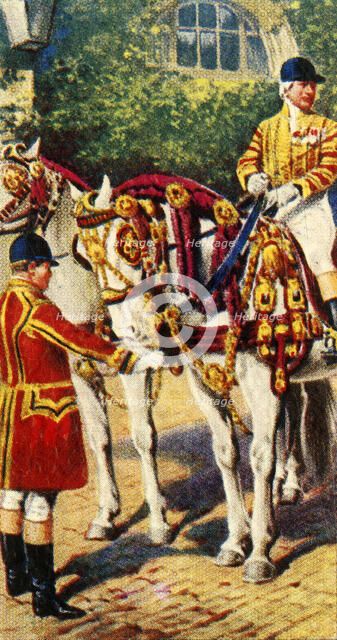 'Royal Postilion and Walking Attendant', 1937. Creator: Unknown.