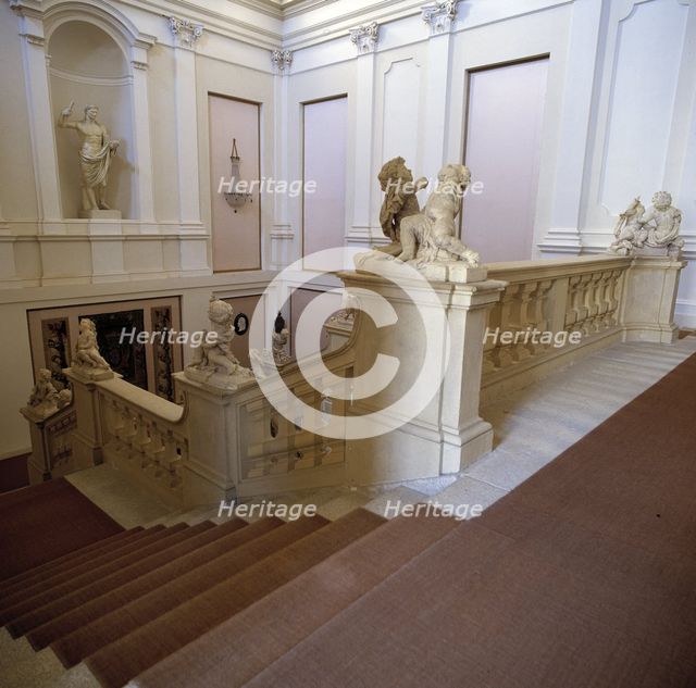 Royal Palace of Riofrio, staircase detail.