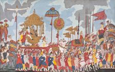 Royal Procession with Raja Amar Singh (Reigned 1787-1798) of Thanjavur (image 1 of 6), c1790. Creator: Unknown