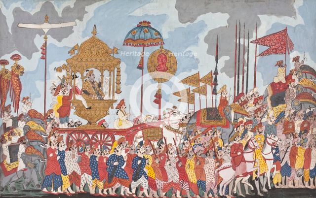 Royal Procession with Raja Amar Singh (Reigned 1787-1798) of Thanjavur (image 1 of 6), c1790. Creator: Unknown.