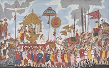 Royal Procession with Raja Amar Singh (Reigned 1787-1798) of Thanjavur (image 1 of 6), c1790. Creator: Unknown