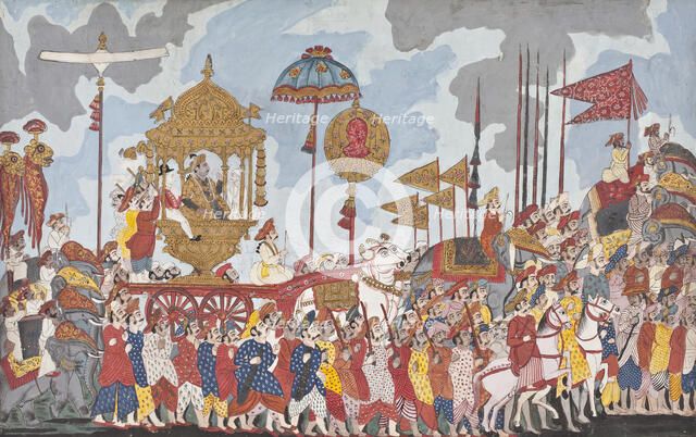 Royal Procession with Raja Amar Singh (Reigned 1787-1798) of Thanjavur (image 1 of 6), c1790. Creator: Unknown.