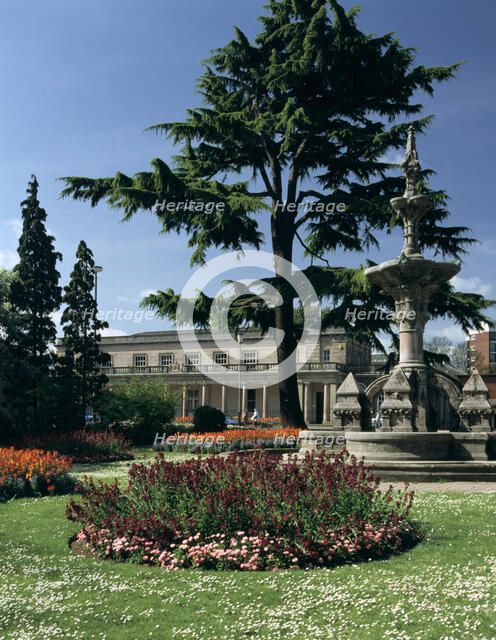 Royal Pump Room and Baths from Jephson Gardens, Leamington Spa, Warwickshire.