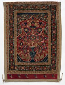 Royal Round Tent made for Muhammad Shah (wall panel with one panel B), 1834-1848. Creator: Unknown