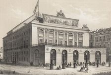 Royal Theather in Madrid, promoted by Isabella II and ended in October 1850, engraving 1870