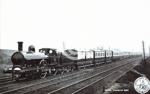 Royal Train of Rail Way Company. London & North Western circulating in 1887.