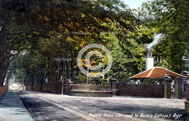 Rozelle Gates, on the road to Burn's Cottage, Ayr, Ayrshire, 1913. Artist: Unknown