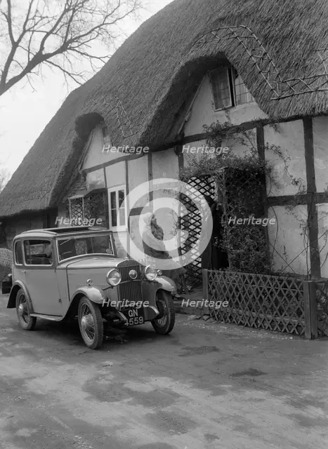 Road testing a Triumph Scorpion, Horley, Surrey, 1931. Artist: Bill Brunell.