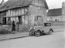 Road testing a Triumph Scorpion, Horley, Surrey, 1931. Artist: Bill Brunell