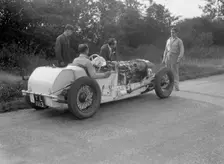 Road testing Raymond Mays Vauxhall-Villiers, c1930s. Artist: Bill Brunell