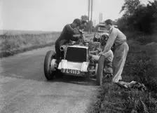 Road testing Raymond Mays Vauxhall-Villiers, c1930s. Artist: Bill Brunell