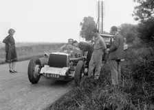 Road testing Raymond Mays Vauxhall-Villiers, c1930s. Artist: Bill Brunell
