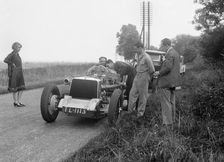 Road testing Raymond Mays Vauxhall-Villiers, c1930s. Artist: Bill Brunell