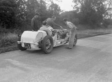 Road testing Raymond Mays Vauxhall-Villiers, c1930s. Artist: Bill Brunell