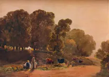 Road Through a Park c19th century. Creator: Peter de Wint