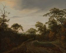 Road through a Wooded Landscape at Twilight, 1648. Creator: Jacob van Ruisdael