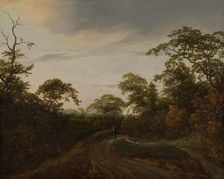 Road through a Wooded Landscape at Twilight, 1648. Creator: Jacob van Ruisdael