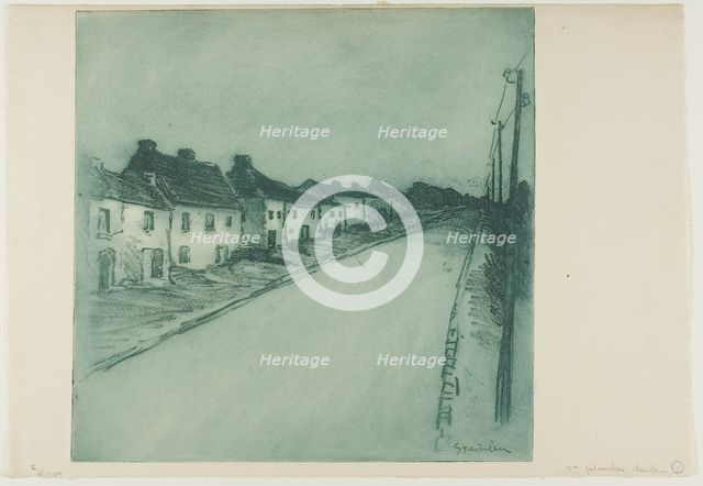 Road Through a Village, 1902. Creator: Theophile Alexandre Steinlen.