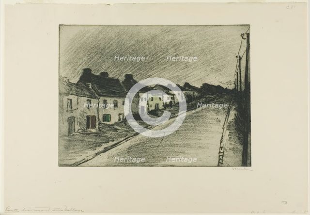Road Through a Village, 1902. Creator: Theophile Alexandre Steinlen.