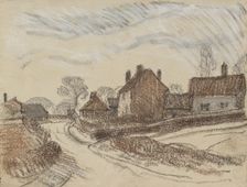 Road through a village, c1875-1944. Creator: George Clausen
