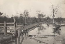Road Through Flooded Land, 1890s-1900s. Creator: Morgan Whitney