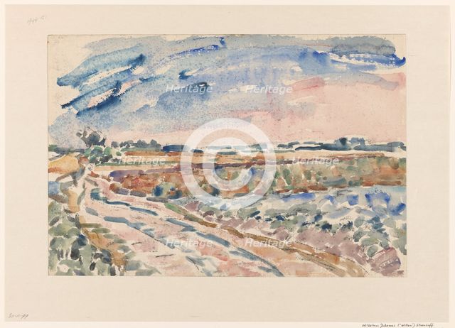 Road through landscape, 1873-1932. Creator: Willem Steenhoff.