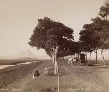 Road to the Pyramids, Giza, after 1868. Creator: Hippolyte Arnoux