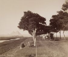 Road to the Pyramids, Giza, after 1868. Creator: Hippolyte Arnoux