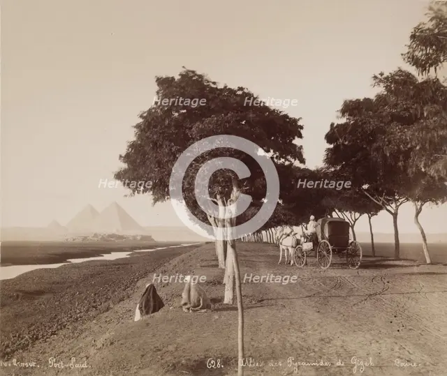 Road to the Pyramids, Giza, after 1868. Creator: Hippolyte Arnoux.