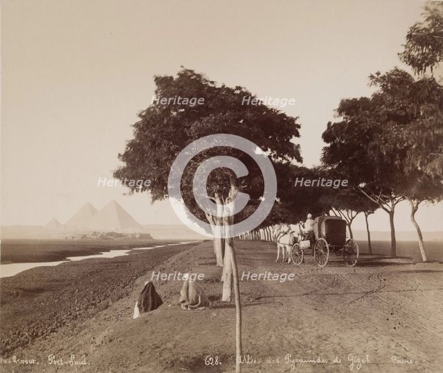 Road to the Pyramids, Giza, after 1868. Creator: Hippolyte Arnoux.