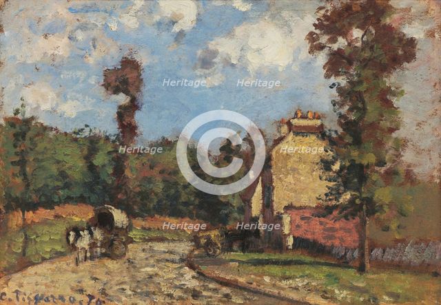 Road to Versailles, Marly-le-Roi, 1870. Creator: Pissarro, Camille (1830-1903).