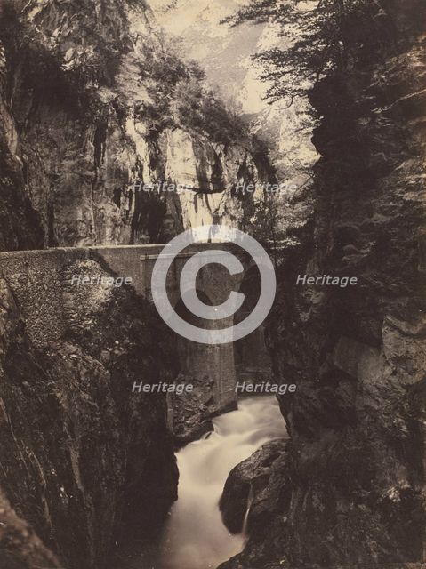 Road to Eaux-Chaudes, Pyrenees (recto), c. 1855. Creator: Farnham Maxwell Lyte (British, 1828-1906).