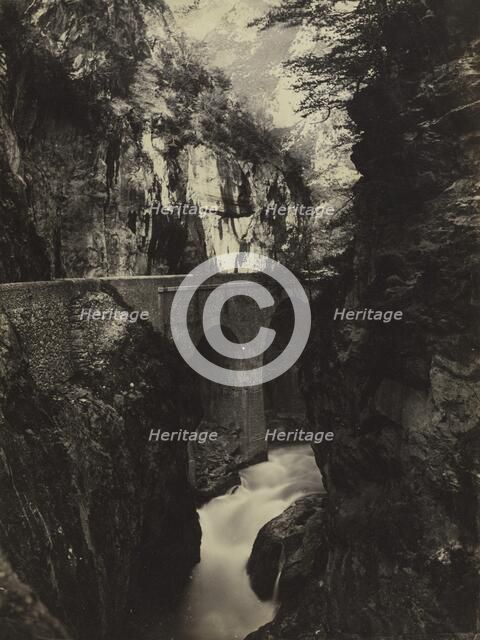 Road to Eaux-Chaudes, Pyrenees (recto), c. 1855. Creator: Farnham Maxwell Lyte (British, 1828-1906).