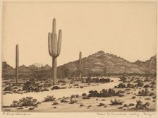 Road to Paradise Valley, Arizona, c. 1926. Creator: George Elbert Burr