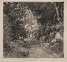 Road to Sèvres, c. 1872. Creator: Félix Bracquemond (French, 1833-1914)