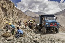 Road works, Ladakh, India, 2023. Creator: Peter Thompson