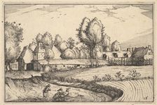 Road along a Field, plate 16 from Regiunculae et Villae Aliquot Ducatus Brabantiae, ca. 1610. Creator: Claes Jansz Visscher