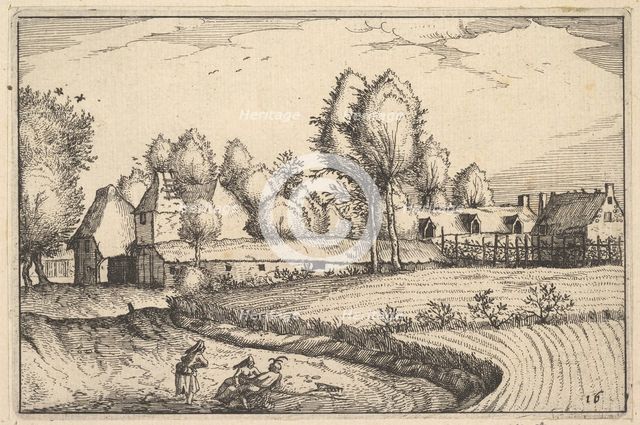 Road along a Field, plate 16 from Regiunculae et Villae Aliquot Ducatus Brabantiae, ca. 1610. Creator: Claes Jansz Visscher.