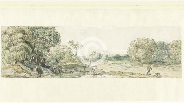 Road between groups of trees, 1603-1641. Creator: Jan van de Velde II.