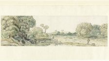 Road between groups of trees, 1603-1641. Creator: Jan van de Velde II