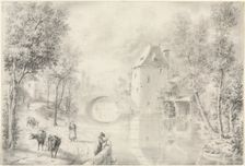 Road by the Old Bridge, 1800s. Creator: Unknown