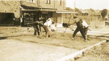 Road construction on Ourimbah Road, Mosman, 1930s. Creator: Unknown