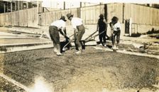 Road construction on Ourimbah Road, Mosman, 1930s. Creator: Unknown