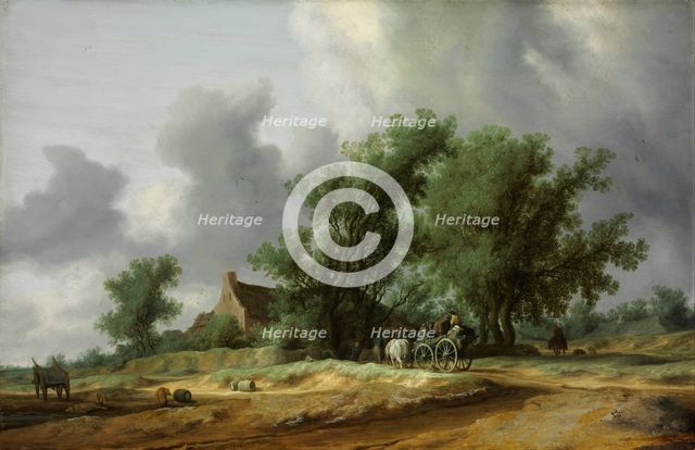 Road in the Dunes with a Carriage. Artist: Ruisdael, Salomon Jacobsz, van (1600/3-1670)