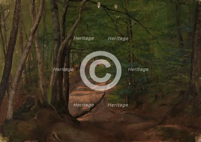 Road in the Forest, 1838. Creator: Adolph Tidemand.