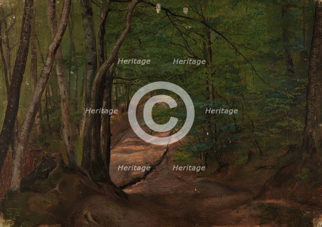 Road in the Forest, 1838. Creator: Adolph Tidemand.