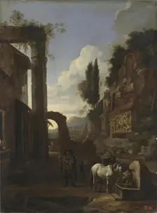 Road in the Roman Campagna, 1640s. Creator: Jan Miel