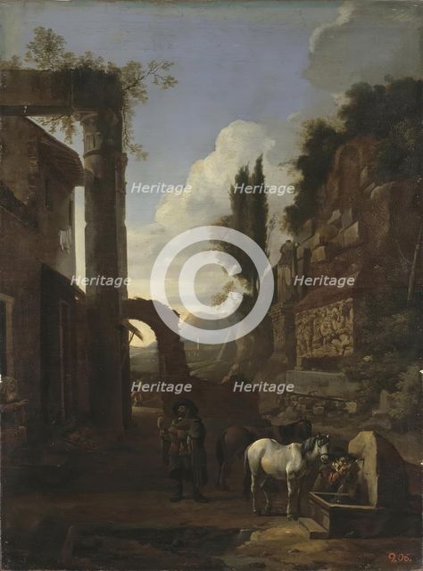 Road in the Roman Campagna, 1640s. Creator: Jan Miel.